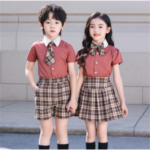 英伦学院风校服套装小学生夏季新款制服男女儿童演出班服幼儿园服