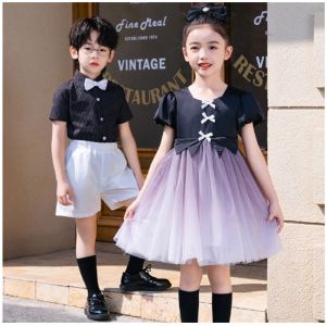 六一儿童演出服夏季合唱舞蹈服诗歌朗诵表演服小学生夏季班服套装