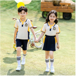 夏装学院风儿童班服短袖运动服夏季小学生校服套装批发