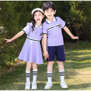 幼儿园园服夏装学院风儿童校服红色套装小学生班服夏季毕业照服装