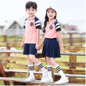 小学生校服夏季短袖短裤运动套装儿童班服夏天幼儿园演出运动服装