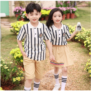 夏季幼儿园园服套装夏装衬衫演出服一年级短袖儿童班服小学生校服