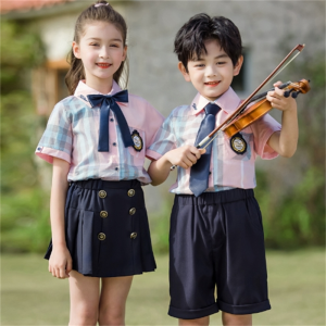 夏装小学生英伦学院风校服儿童短袖运动班服兄妹装套装