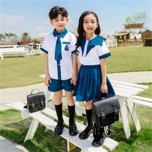幼儿园园服夏装毕业照服装男童学院风儿童班服校服套装夏天小学生