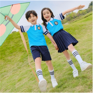 幼儿园园服夏装儿童运动风班服夏季一年级小学生校服套装短袖学院