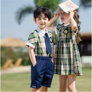 夏装英伦学院风夏季衬衫校服套装小学生班服六一表演服