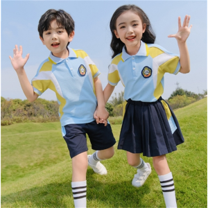 幼儿园园服夏季班服小学生校服夏装儿童短袖套装学院风毕业照服装