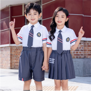 幼儿园园服夏装儿童英伦风套装小学生棉短袖校服班服毕业照演出服