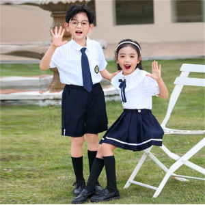 夏季幼儿园园服小学生校服衬衫套装六一儿童表演服毕业照合唱班服