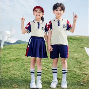幼儿园园服夏装小学生校服夏季棉棉短袖套装英伦儿童班服运动服装