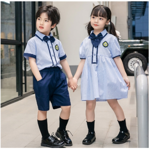 2023夏季新款幼儿园园服纯棉短袖校服套装小学生英伦风夏装毕业服