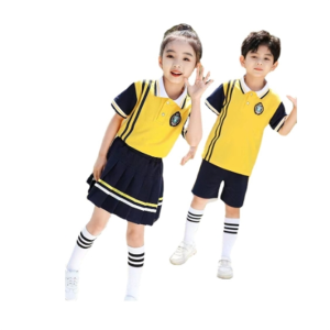 小学生校服夏装套装中学生运动衣服幼儿园园服中国红色短袖两件套