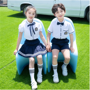 夏装英伦学院风毕业照小学生班服夏季演出儿童校服套装