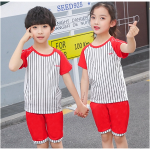 幼儿园园服夏装儿童运动两件套小学生班服校服短袖纯棉套装一年级