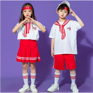 儿童演出服小学生中国风幼儿园啦啦队舞蹈合唱服街舞儿童潮服