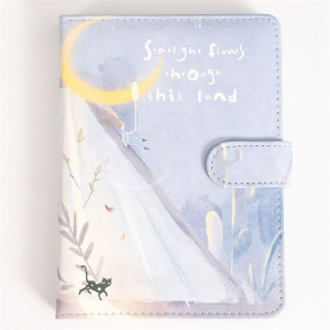伊莎儿可爱彩页插画磁扣手账本简约随身便携笔记本学生日记本文具