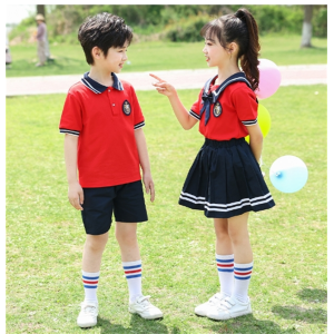 夏装小学生班服学院风校服儿童英伦风毕业服装短袖套装