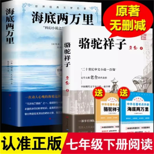 赠送考点海底两万里+骆驼祥子阅读书籍书目必读课外书人民文学出版社名著原著正版七年级阅读