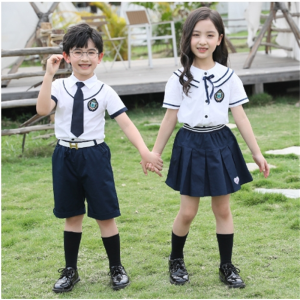 夏装英伦风儿童毕业照班服演出服小学生校服夏季短袖款