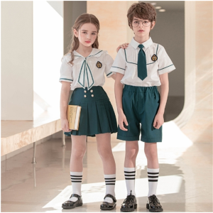 夏装英伦风纯棉儿童校服套装小学生班服夏季毕业照服装