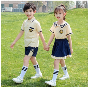 幼儿园园服夏装英伦风小学生校服夏季短袖套装儿童班服毕业服批发