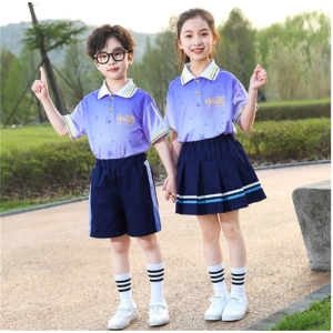 幼儿园园服夏装短袖英伦风运动服儿童毕业班服夏季校服小学生套装
