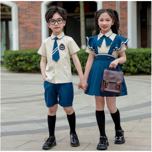 英伦风2023年新款中小学生校服儿童夏季学院风班服