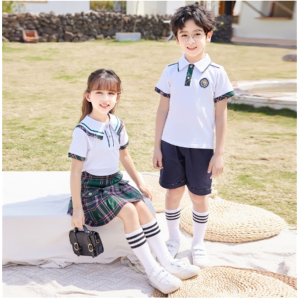 幼儿园园服班服新款纯棉短袖运动套装学院英伦老师批发小学生校服