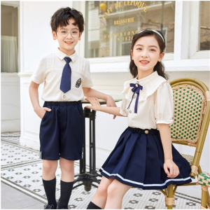 夏装新款小学生英伦风校服大合唱演出服毕业照儿童班服