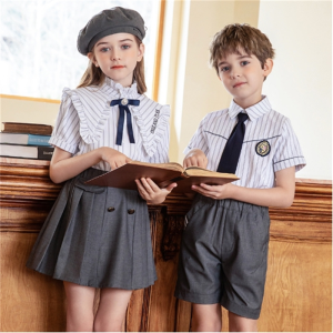 夏季JK裙子套装英伦风衬衫儿童班服小学生校服批发