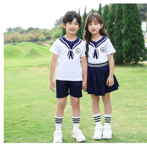 夏装英伦学院风六一儿童毕业照班服小学生校服套装批发
