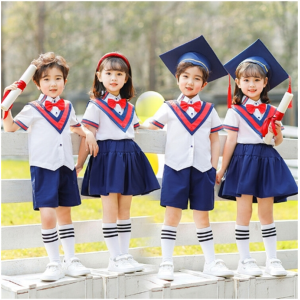 幼儿园园服夏装英伦风小学生校服儿童班服毕业服学士服夏季套装棉