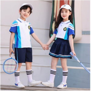 小学生校服夏季短袖套装幼儿园园服夏装运动风儿童毕业照班服批发
