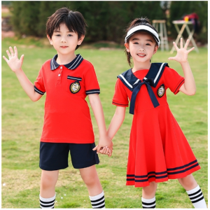 幼儿园园服夏装小学生校服儿童夏季班服学院风短袖套装毕业照服装