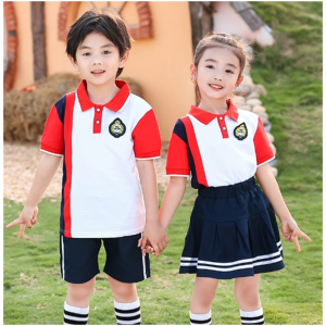 幼儿园园服夏装红色小学生运动会校服套装夏季儿童英伦学院风班服