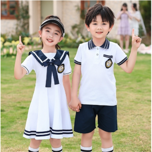 幼儿园园服夏装小学生校服儿童夏季班服学院风短袖套装毕业照服装