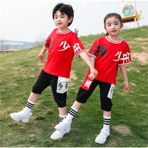 儿童足球服套装男女童运动会班服夏季校服幼儿园园服表演服训练服
