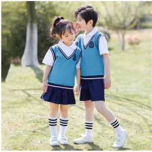 幼儿园园服夏装新款小学生英伦风短袖校服套装夏季运动服儿童班服