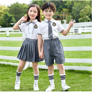 小学生校服套装英伦夏装短裙衬衣活动班服儿童夏季幼儿园园服批发