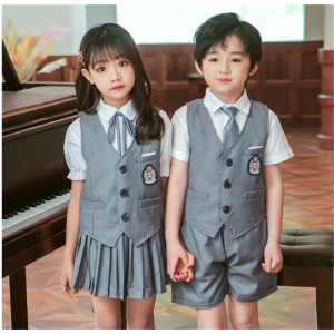 幼儿园园服夏季英伦风班服毕业照套装马甲衬衫三件套中小学生校服