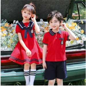 小学生校服儿童夏季班服学院风短袖套装毕业照服装幼儿园园服夏装