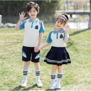 幼儿园园服夏款套装小学生校服运动服学院风一年级儿童班服夏装潮