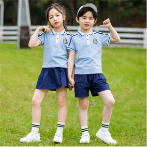 儿童班服夏季运动风新款幼儿园园服小学生校服夏装学院风毕业套装