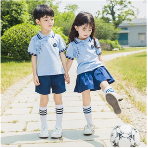 幼儿园园服小学生校服夏装短袖学院风夏季运动套装儿童班服毕业照服装