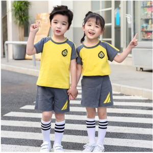 幼儿园园服班服套装夏装T恤2023短袖定制小学生校服圆领运动套装