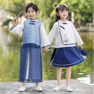 儿童汉服中国风古装男女童唐装套装春秋季幼儿园小学生表演服班服