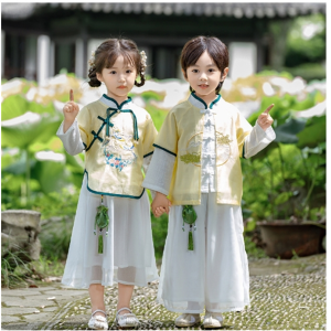 男女童汉服中国风唐装秋装儿童古风中秋国庆演出服幼儿园学生班服