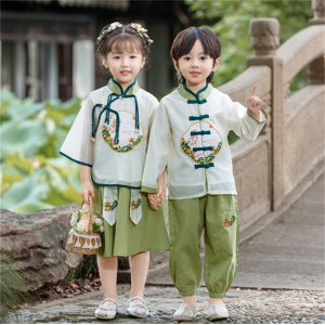 儿童汉服春秋装男女童表演服幼儿园古装姐弟装宝宝唐装中秋演出服