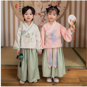汉服男女童国学服儿童古装小学生书童开学礼表演三字经唐装演出服