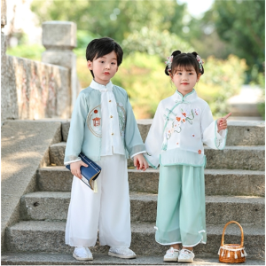儿童汉服男女童中国风春秋唐装国学风演出服幼儿园古装表演服套装